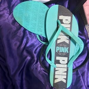 Victoria's Secret Teal and Pink Sole